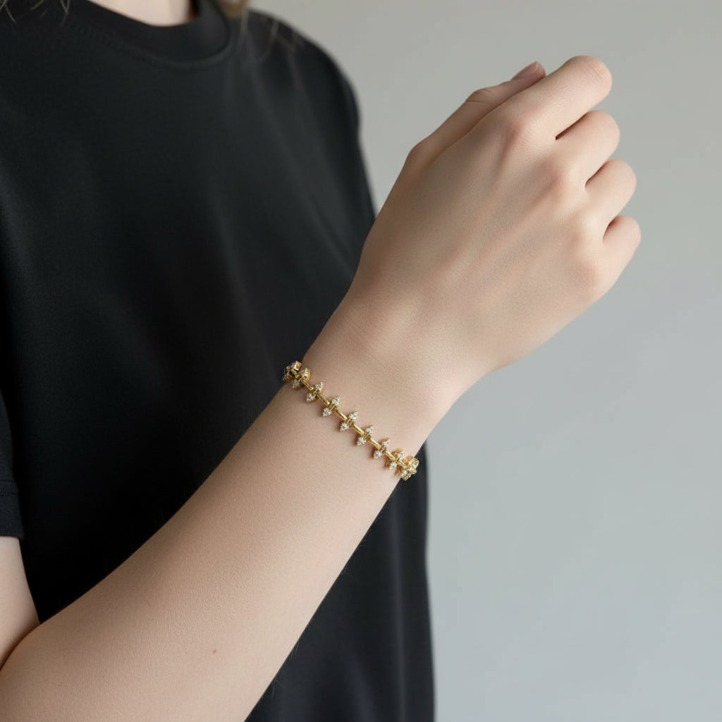 The Golden Marquise Markiz Taşlı Bileklik