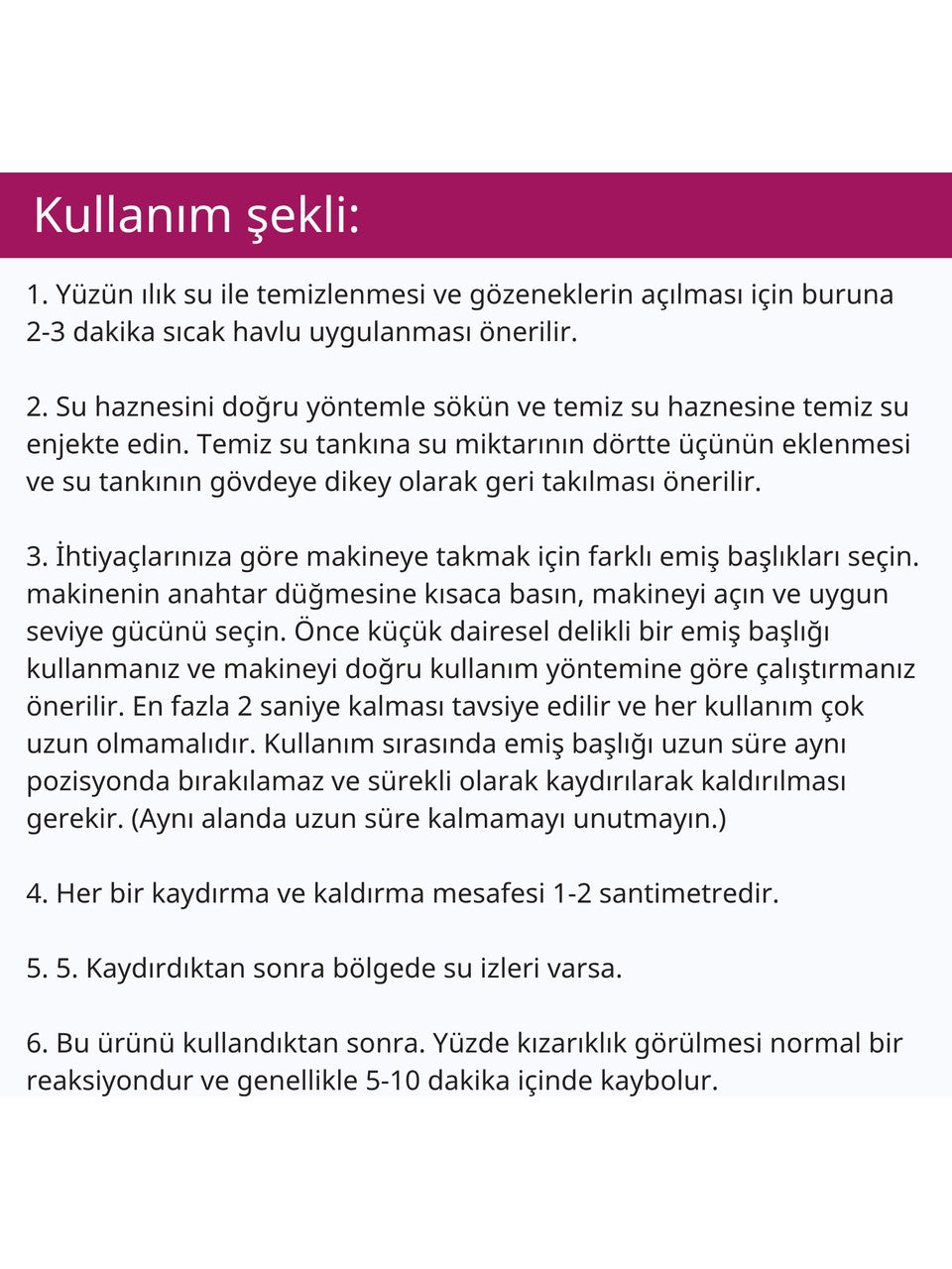 SU BAZLI VAKUMLU SİYAH NOKTA TEMİZLEME CİHAZI