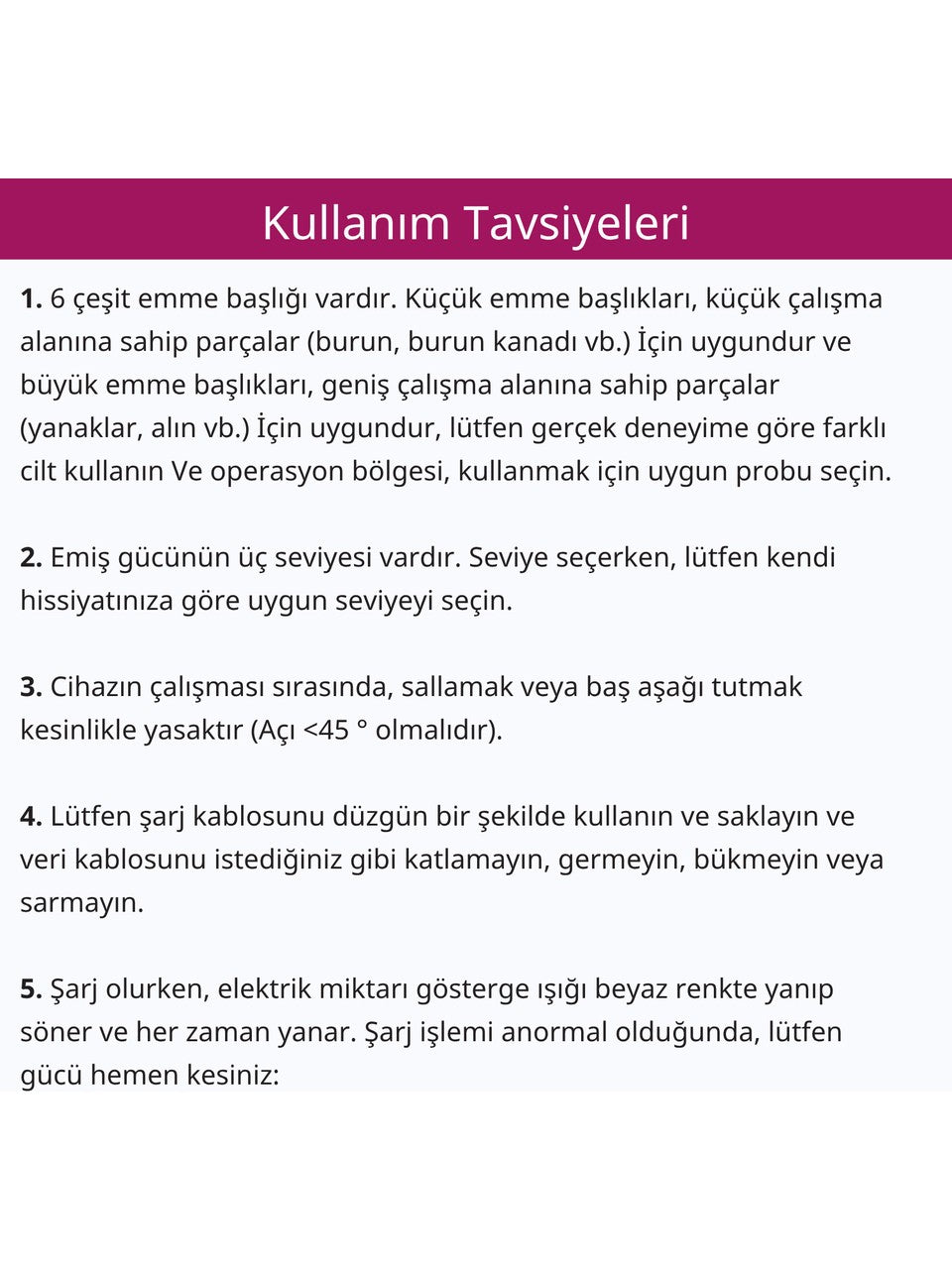 SU BAZLI VAKUMLU SİYAH NOKTA TEMİZLEME CİHAZI