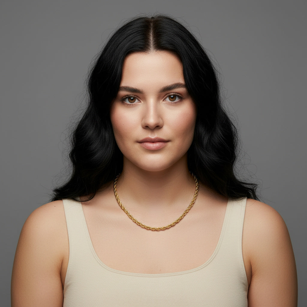 Luma Twist İnce Gold Kolye