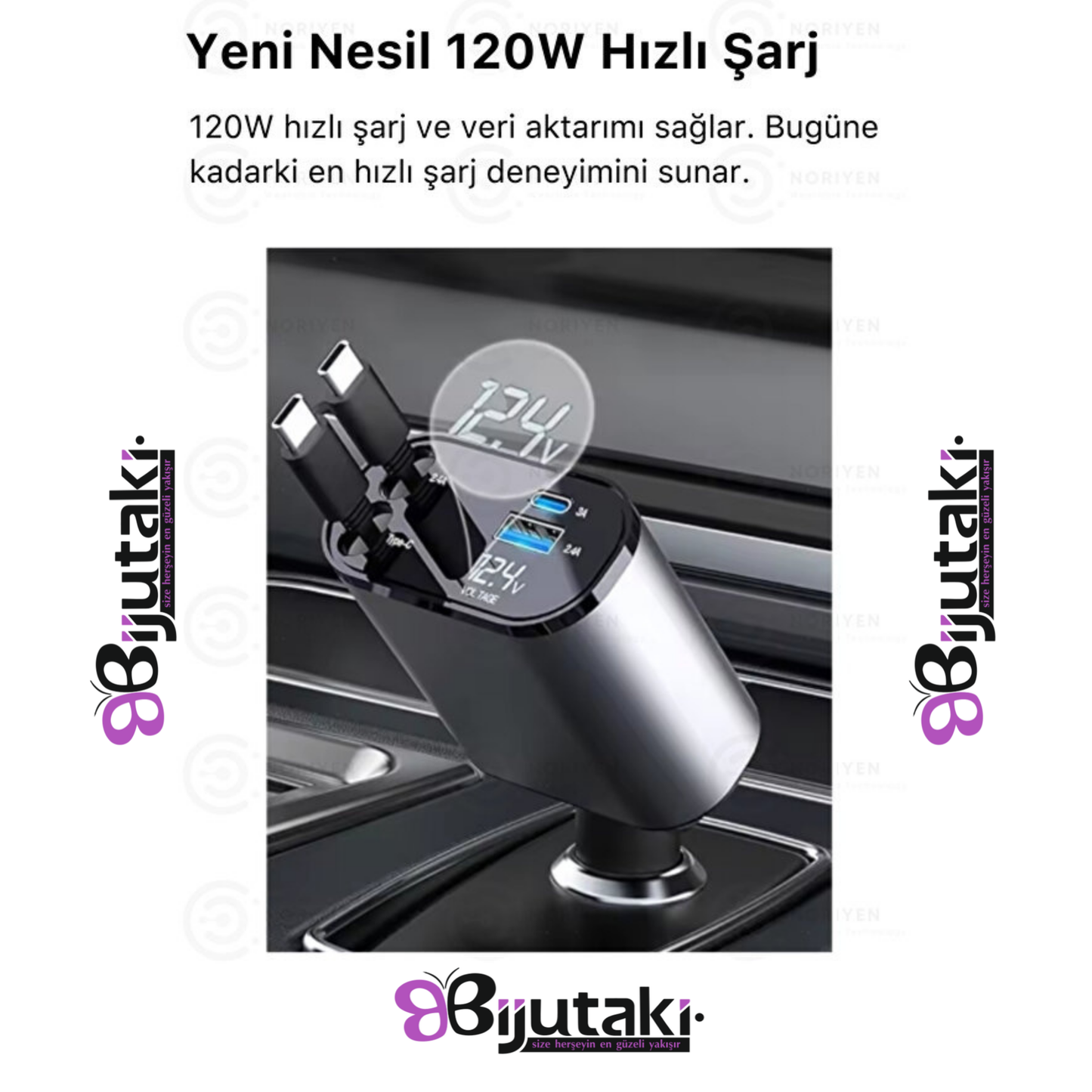 4 ÇIKIŞLI HIZLI ARAÇ İÇİ ŞARJ ALETİ