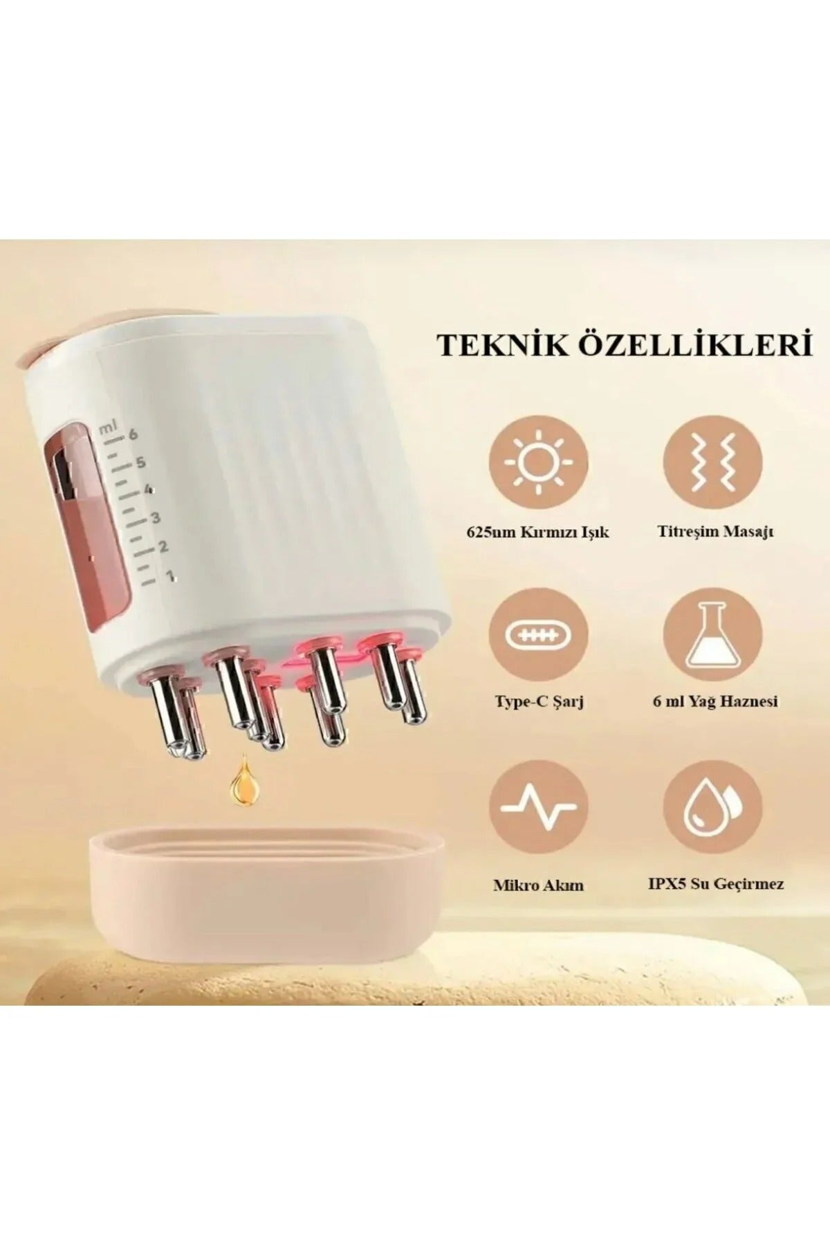 titreşimli saç serum tarağı