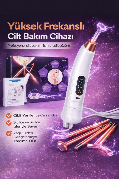 Yüksek Frekanslı Cilt Bakım Cihazı