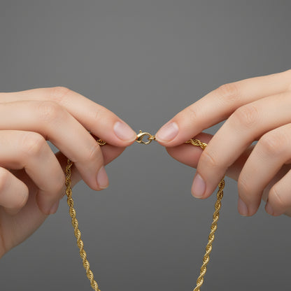 Luma Twist İnce Gold Kolye