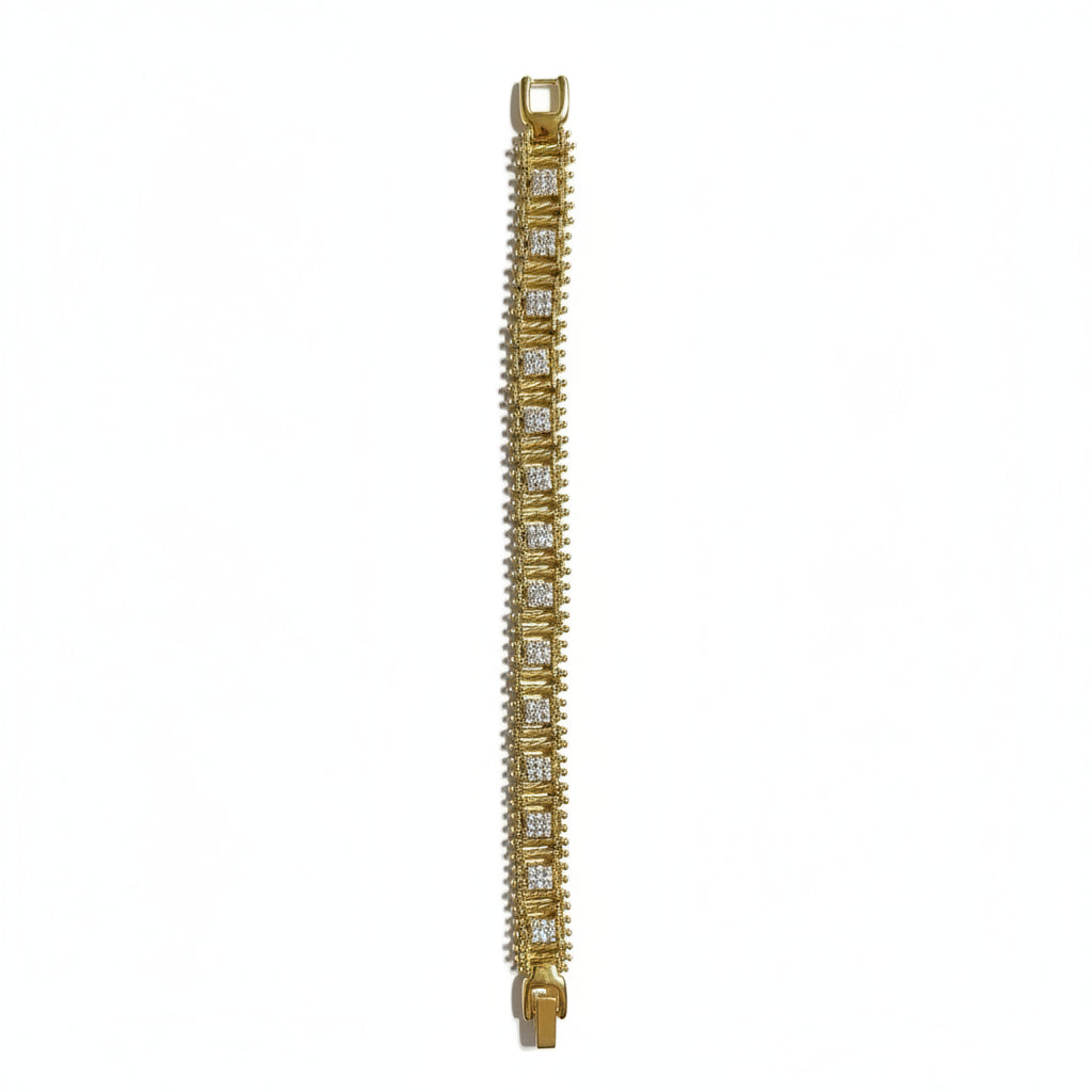 The Golden Track Ray Tasarımlı Gold Bileklik