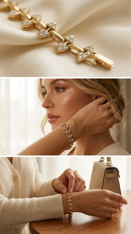 The Golden Marquise Markiz Taşlı Bileklik