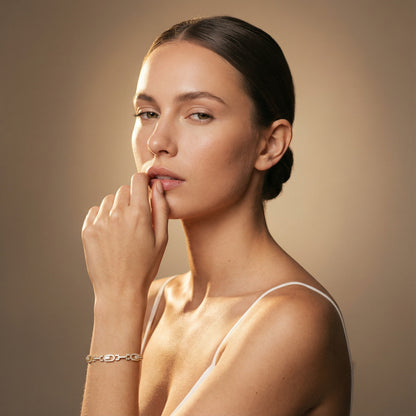 The Geo-Luxe Bracelet Geometrik Lüks Bileklik