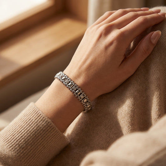 The Silver Track Ray Tasarımlı Bileklik