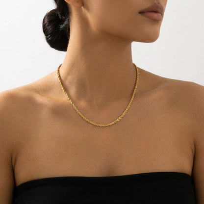 Luma Twist İnce Gold Kolye