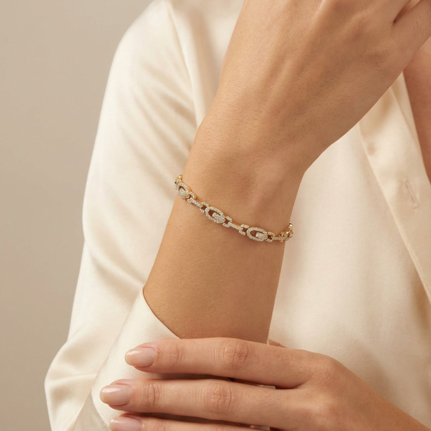 The Geo-Luxe Bracelet Geometrik Lüks Bileklik
