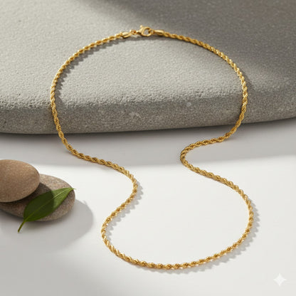 Luma Twist İnce Gold Kolye