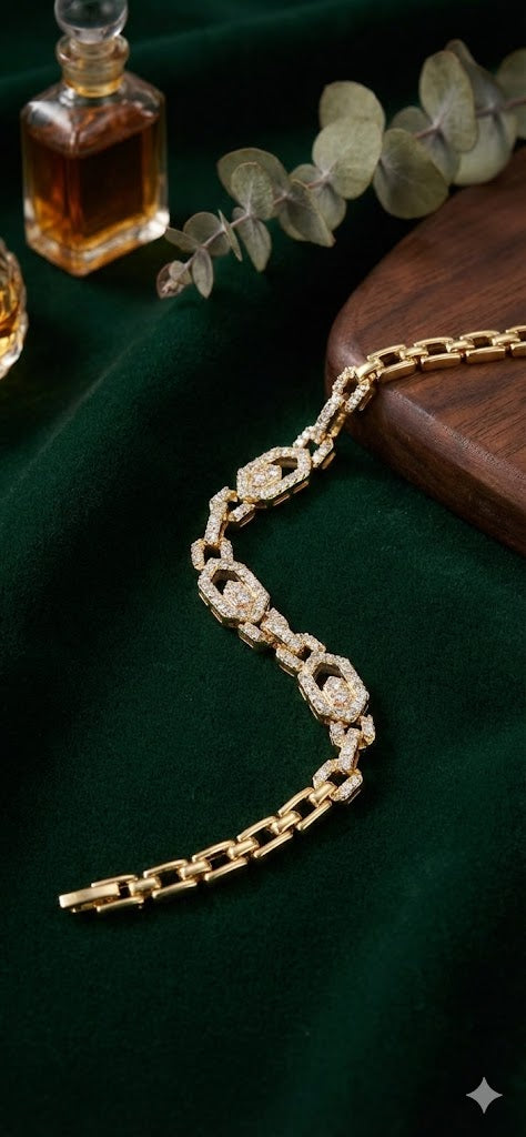 The Geo-Luxe Bracelet Geometrik Lüks Bileklik