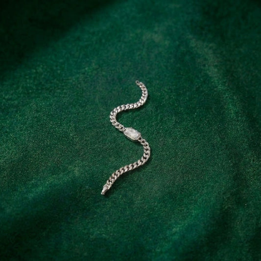 The Baguette Chain Baget Taşlı Zincir Bileklik